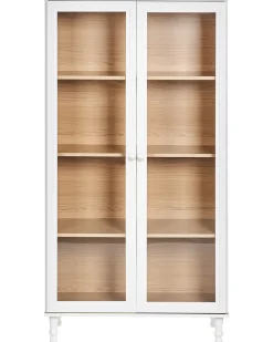 Vetrina in vetro TINGLEDALE 80 cm Bianco