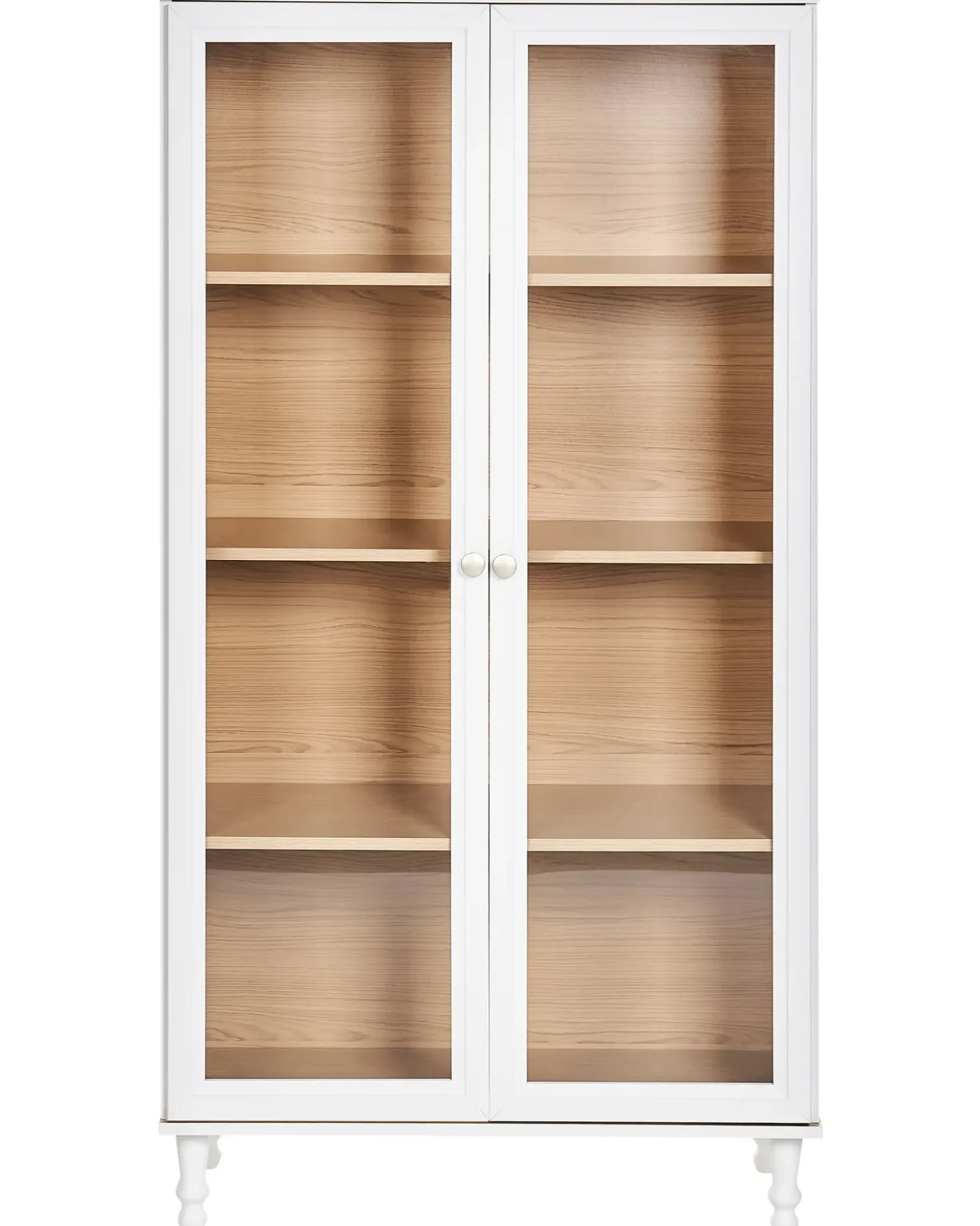 Vetrina in vetro TINGLEDALE 80 cm Bianco