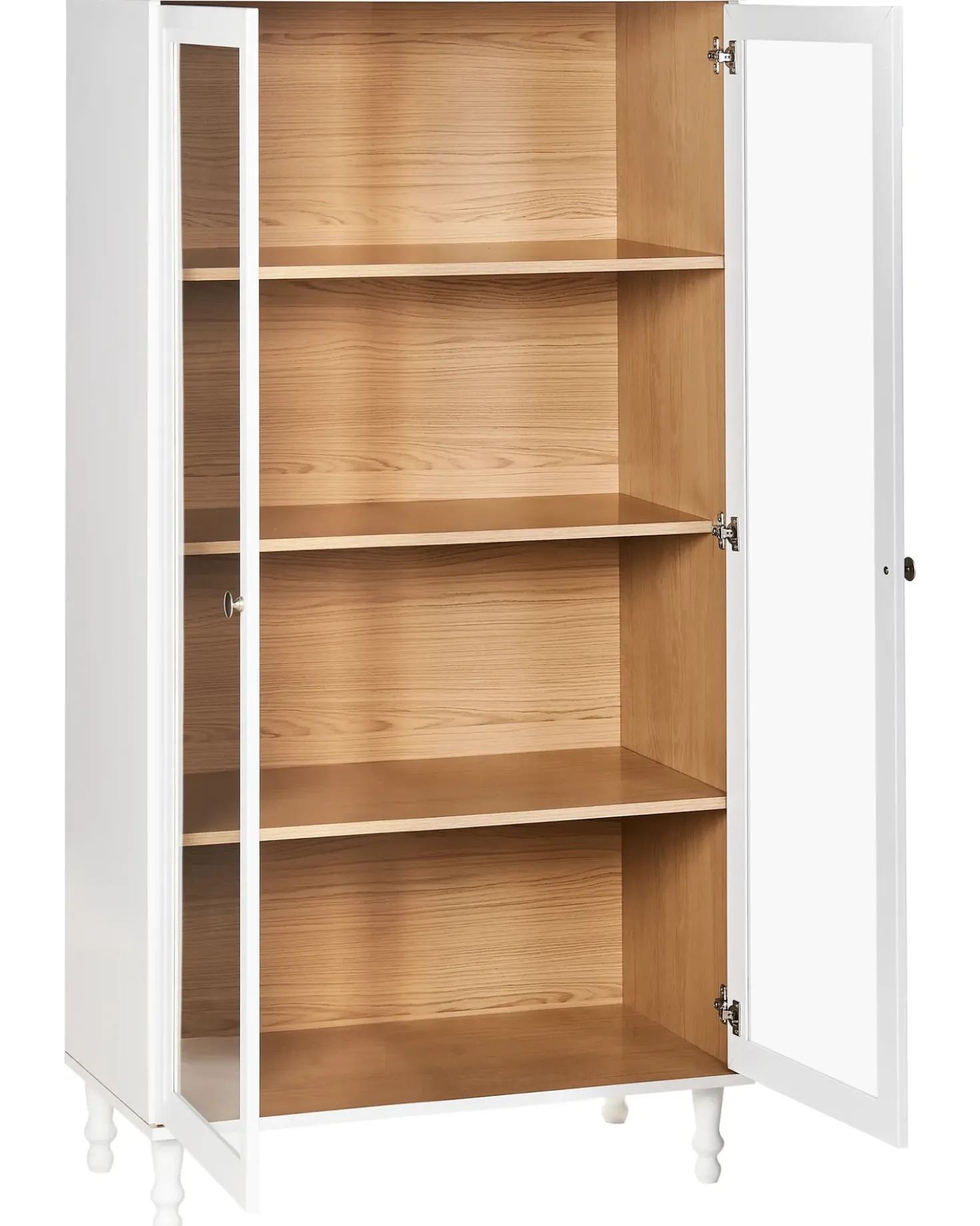 Vetrina in vetro TINGLEDALE 80 cm Bianco